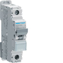 Hager NDN113 MCB 1P D-Curve 13A 10kA