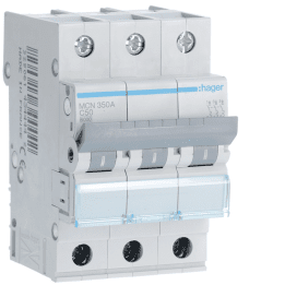 Hager MCN350 MCB 3P C-Curve 50A 6kA