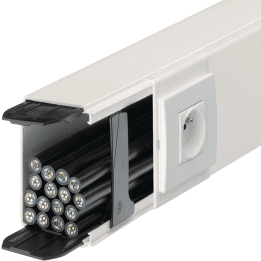 Hager Liféa LFF4009009016 Kaapelikanava 40x90mm valkoinen liittimellä ja 2 pidikkeellä