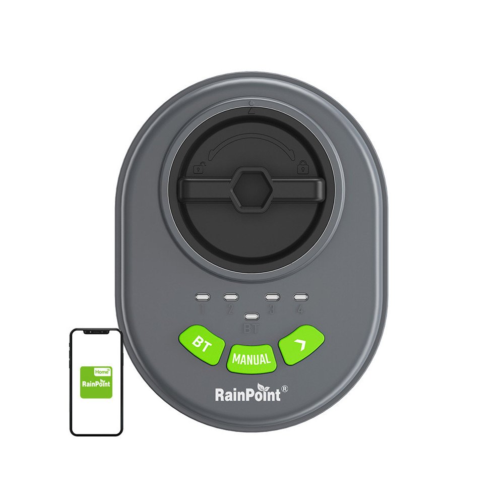RainPoint 4 zonu purkstuvu valdiklis su programele, Bluetooth