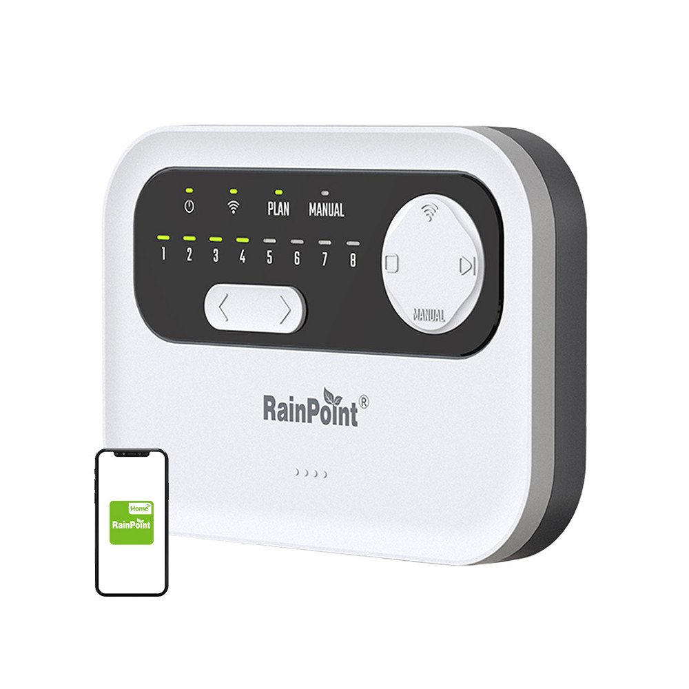 RainPoint WiFi 8-tsooniline sprinkleri kontroller