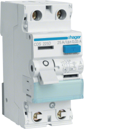 Hager CDS225D RCCB 2P 25A 30mA Type A