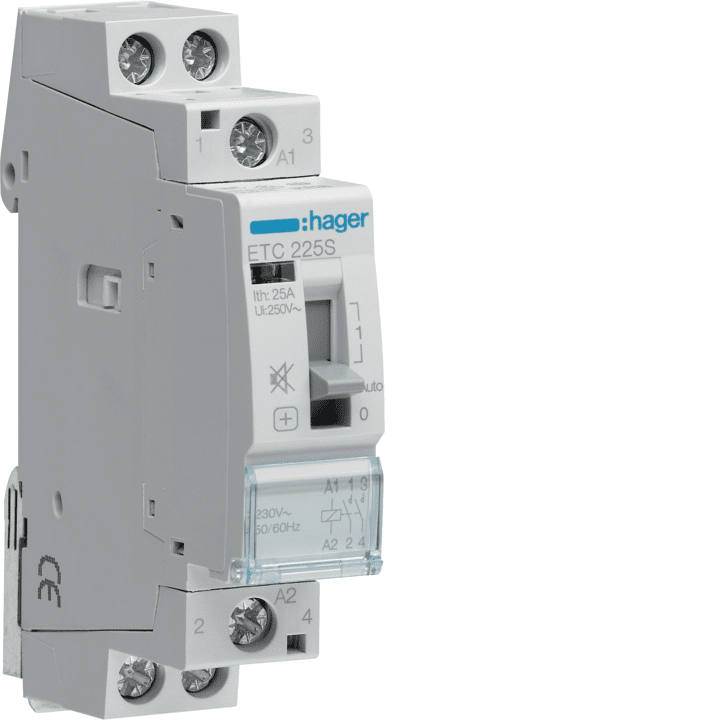 Hager ETC225S Humfree N&D kontaktor 25A 2NO 230V