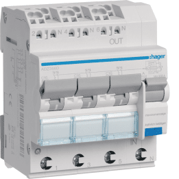 Hager ADZ366D RCBO 3X1P+N 6kA C-16A 30mA A tipas
