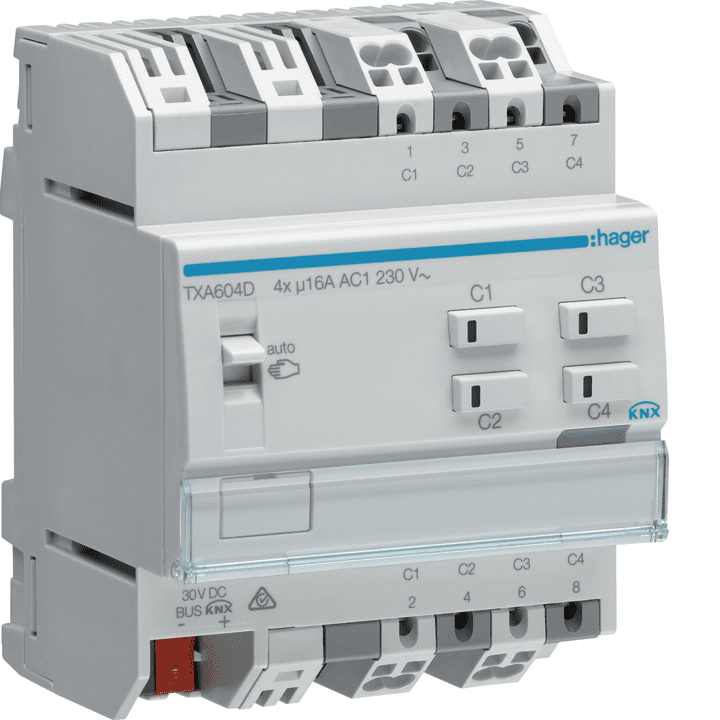 Hager TXA604D 16A 4P C-Curve MCB