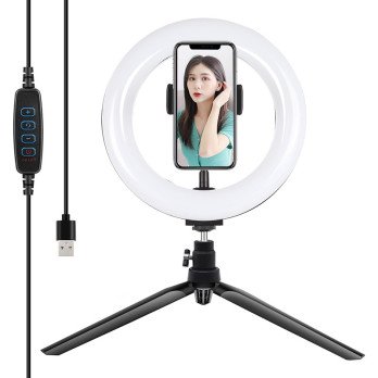 Puluz stovas su 20 cm LED ziedu Vlogging PKT3073B
