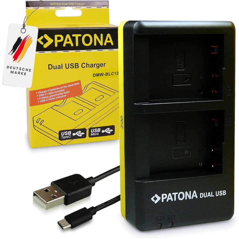 Charger Foto Dual Quick Panasonic DMW-BLC12E USB