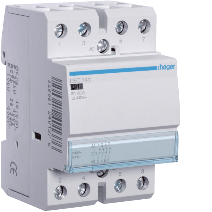 Hager ESC441 kontaktorius 40A 4NC 230V