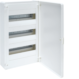Hager VS312PD Surface-Mounted Distribution Board, 36 Modules, White Door