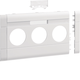 Hager GB120319016 Frontplate 3-gang Socket BRA/H/S 120 LF White