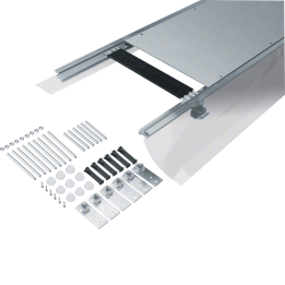Hager BKF400065 Floor Duct with Foil 400x65mm, Adjustable Height 65-110mm
