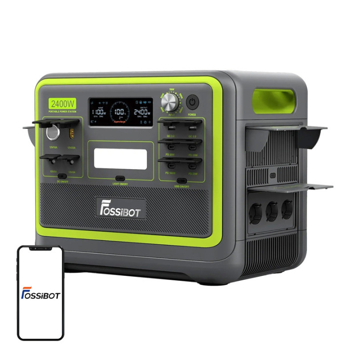 FOSSIBOT F2400 2400W latausasema (vihreä)