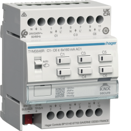 Hager TYM646R KNX 6 kanālu apkures izpildmehānisms 24/230V