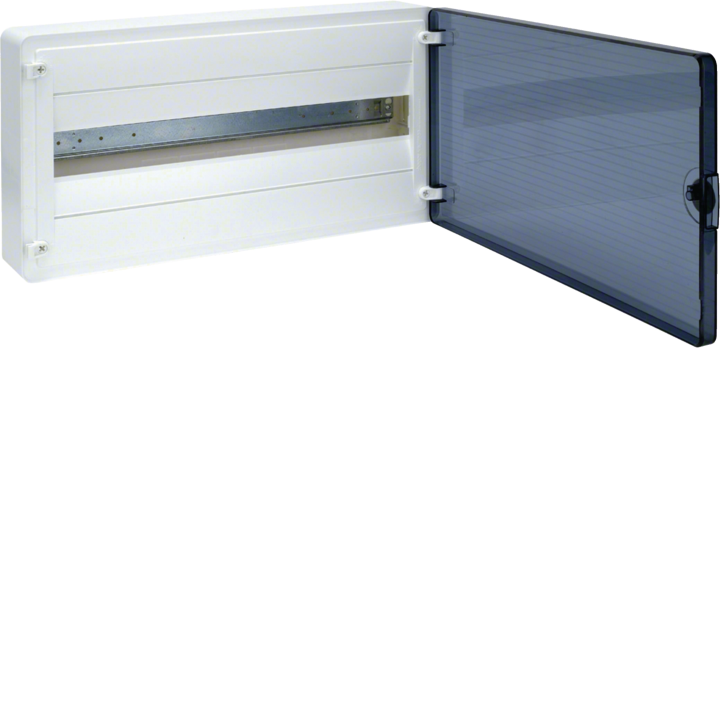 Hager VS122TD Surface Mount Distribution Board, 22 Modules, Transparent Door, IP30
