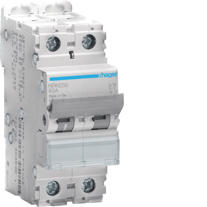 Hager NRN250 MCB 2P C-50A 15kA