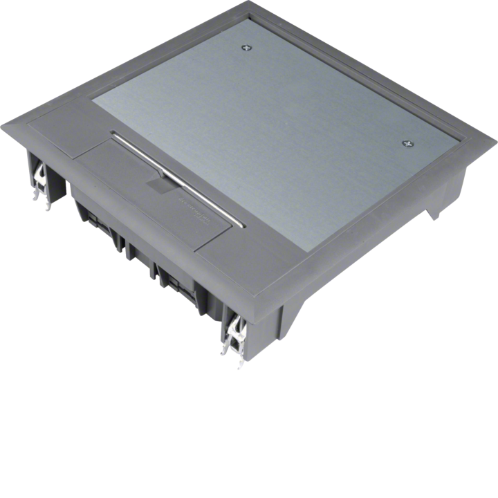 Hager VQ06057011 Floor Box Supply Unit, 570x60x5mm, Light Grey Steel