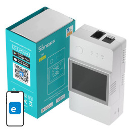 Sonoff TH16 Elite (R3) WiFi интеллектуальное реле (230 В/16 А и НО/НЗ сухой контакт) с входом датчика и ЖК-экраном (THR316D) - S