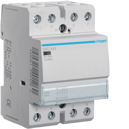 Hager ESC443 Contactor 40A 3NO+1NC 230V AC