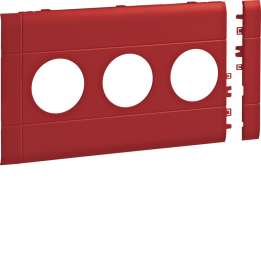 Hager GB100303020 Frontplate 3-gang Socket BRH 100 Red
