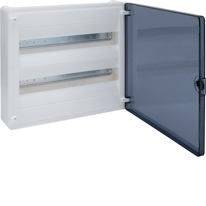 Hager VS218TD Surface Mount Distribution Board, 36 Modules, Transparent Door, IP30