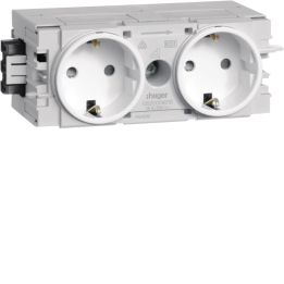 Hager GS20009016 Socket-outlet 2-gang White