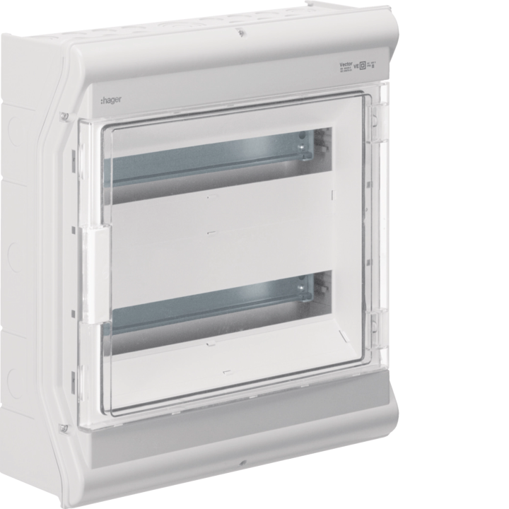 Hager VE218PN Surface-Mounted Enclosure, IP65, 36 Modules