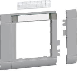 Hager GR0802ALAN Frontplate 55 mod. HFR, 80mm, Aluminium