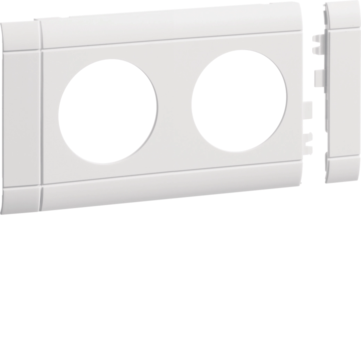 Hager GB080209016 Frontplate 2-gang socket lid 80 tw