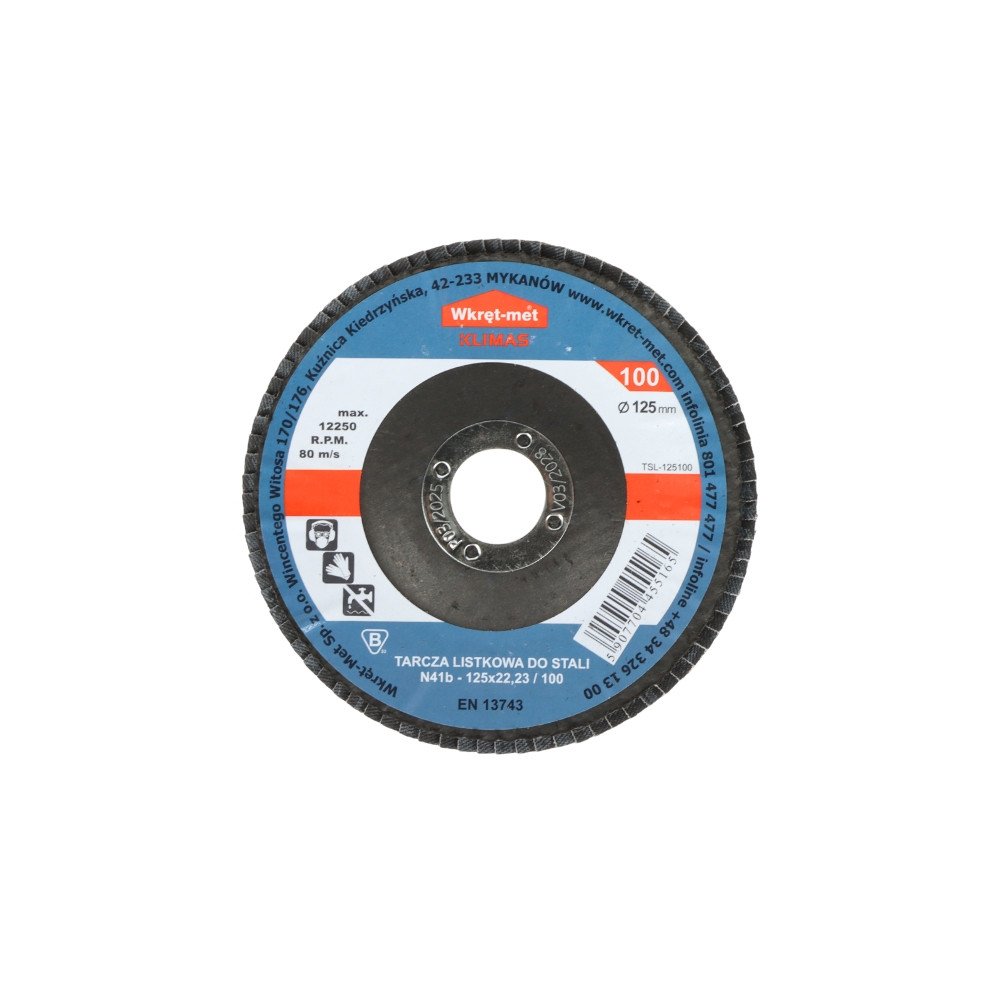 ATKLAJUMA DISKS TERAUDAM TSL-125100 125 mm WKRET-MET KLIMAS