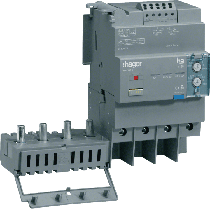 Hager HBA126H RCD lisaplokk 4P 125A Reguleeritav