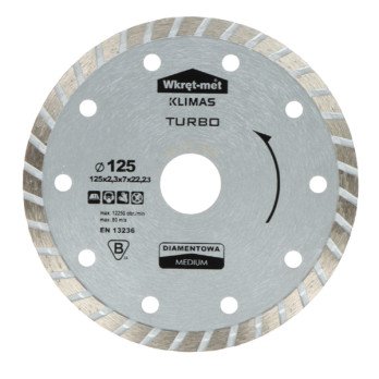 TEEMANTTERA KUIV- JA MARKLOIKAMISEKS TDT-125M 125 mm WKRET-MET KLIMAS