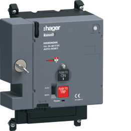 Hager HXW040HK variklio operatorius 24-48V DC su automatiniu atstatymu ir rankiniu nepaisymu