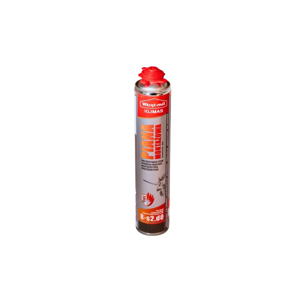 POLYURETHANE FOAM PMPF-750 FIRE RETARDANT FIRE-FOAM CAN 750 ml WKRET-MET KLIMAS