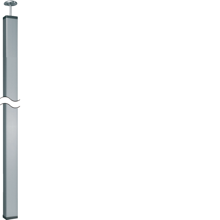 Hager DA200 DAS803400ELN Pressure Fixing Cable Trunking 3.4m, Anodised Aluminium