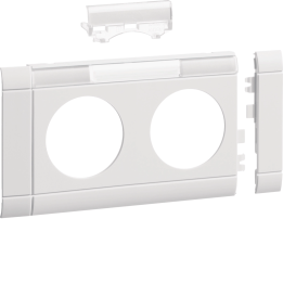 Hager GB080219016 Frontplate 2-gang socket lid 80 LF tw
