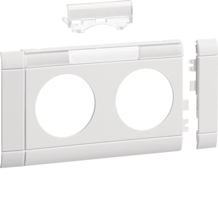 Hager GB080219016 Frontplate 2-gang socket lid 80 LF tw