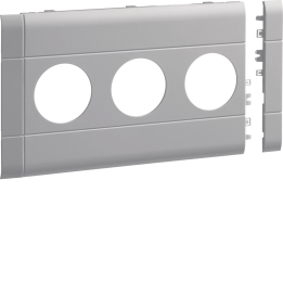 Hager GB10030K7035 Frontplate 3-Gang Socket BR 100 lg White