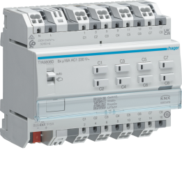 Hager TYA608D KNX 8 kārtīgs slēdža izpildmehānisms 16 A C slodze