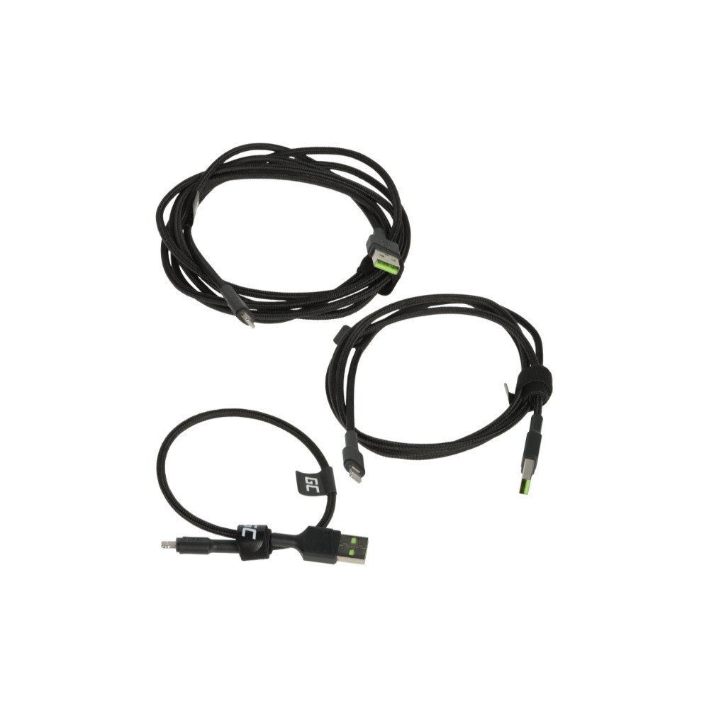 KABELU KOMPLEKTS KABGCSET04 Ray 0,3 m, 1,2 m, 2,0 m Green Cell