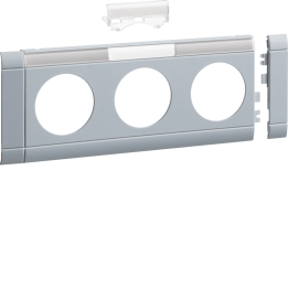 Hager GB08031LAN Frontplate 3-gang Socket Lid 80 LF Aluminium