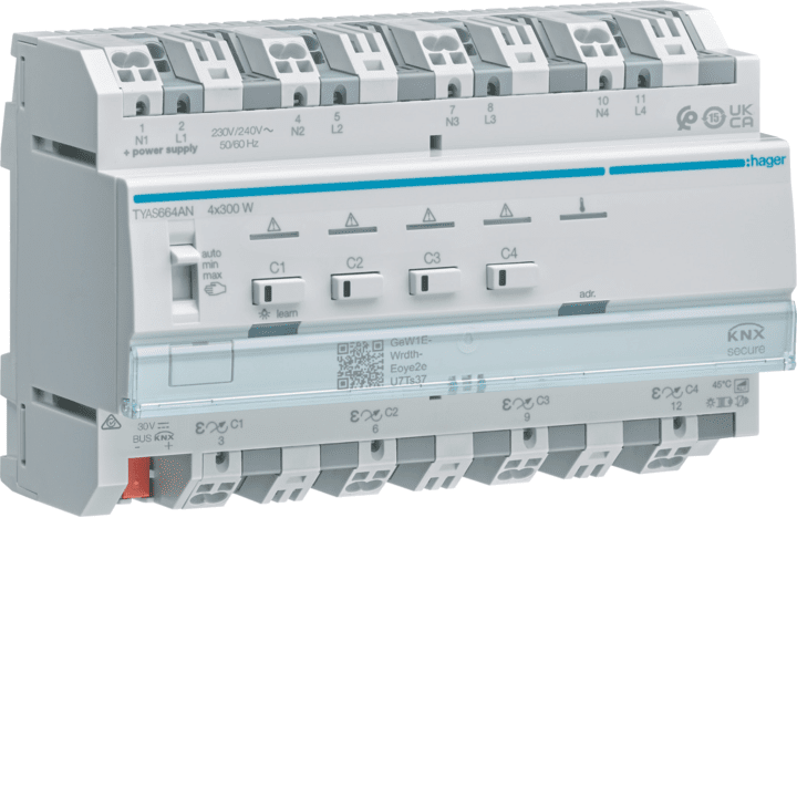 Hager TYA662AN KNX Smart Dimmer 4 kanalų 300W