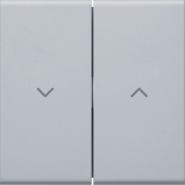 Hager GW2ABLAN Rocker 2-gang Jalousie switch, alu