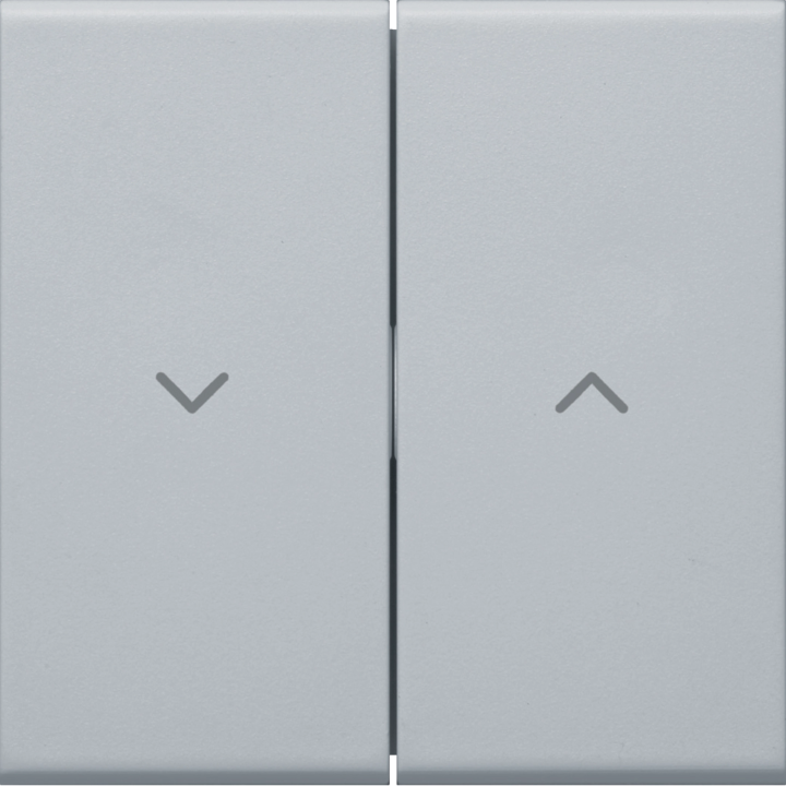 Hager GW2ABLAN Rocker 2-gang Jalousie switch, alu