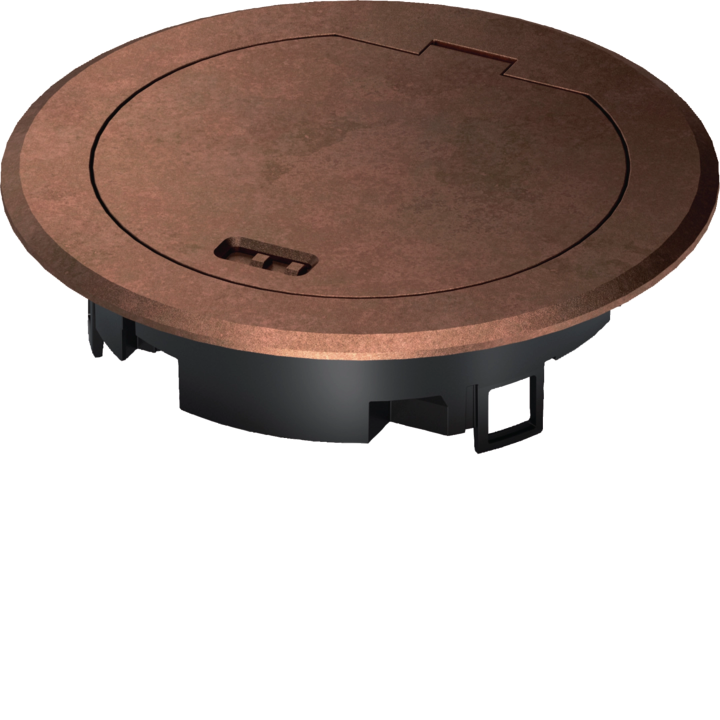 Hager BSR02MKK Metal Hinged Cover for BSR02 Copper-Plate