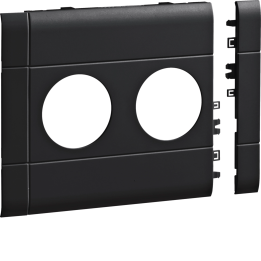 Hager GB12020K9011 Frontplate 2-gang Socket BR 120 gs