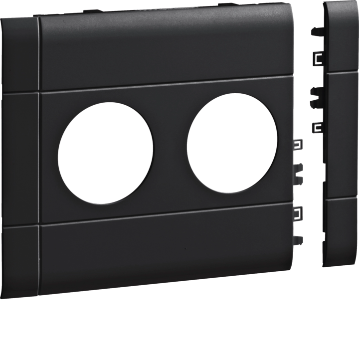 Hager GB12020K9011 Frontplate 2-gang Socket BR 120 gs