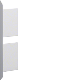 Hager BKIS121306D9016 Endcap for Slotted Panel Trunking 12.5mm x 12.5mm Steel White