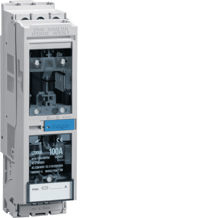 Hager LT0056 Sulake-erotin NH000 63A 690V AC 3P