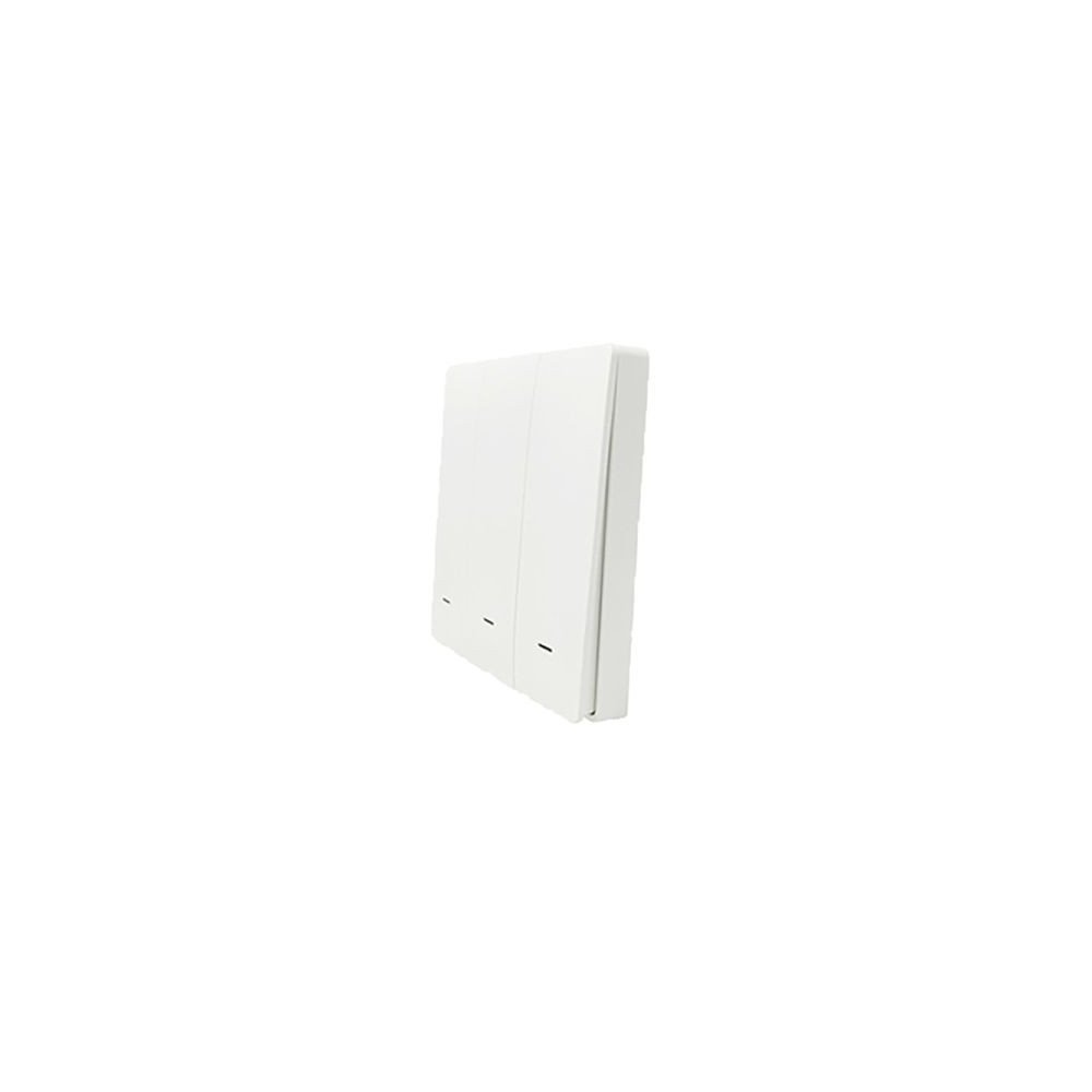 SmartWise wall switch front panel, white, 3-button