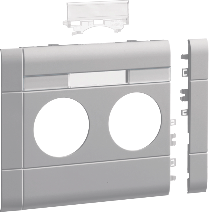 Hager GB10021K7035 Frontplate 2-gang Socket BR 100 LF lg